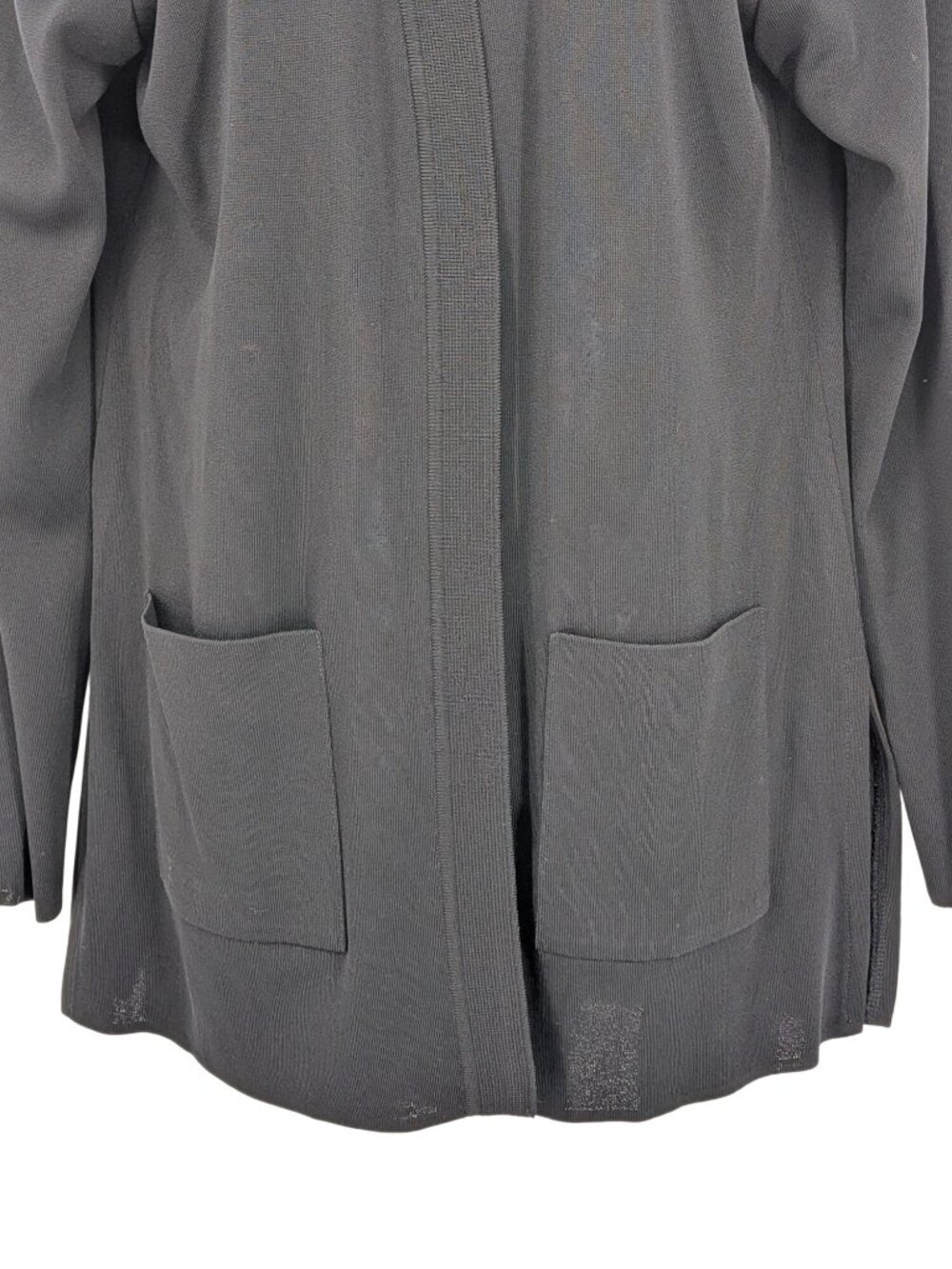 Misook Black Open Front Cardigan Sweater Jacket Minimalist Career Office Small - Picture 3 of 8